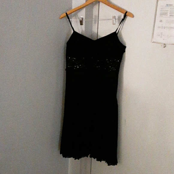 Ann Taylor Petit Black Sequin Cocktail Dress - Picture 1 of 1